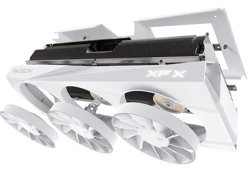 Видеокарта XFX AMD Radeon RX 9070 XT 16GB Quicksilver White Magnetic Air Edition (RX-97TMAQKW9) (GDDR6, 256 bit, PCI-E v5.0 x16) - фото 4