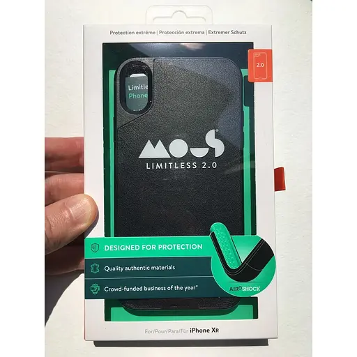 Оригинальный кожаный противоударный чехол Mous для Apple iPhone XR MOUS Limitless 2 Leather Case Black - фото 6