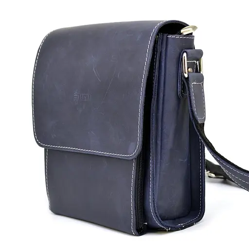 Кожаная мужская сумка через плечо TARWA 26х22х6 см sum0025863 - фото 3