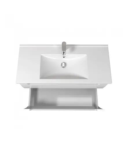 Тумба підвісна Мойдодир Trend 100-A у ванну з Creavit умивальником SU-100 Білий - фото 6