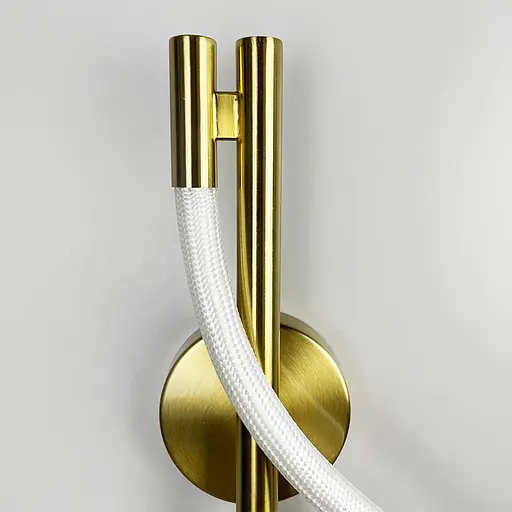 Бра латунне із обплетеним неоном 40 см Арт. W 203/400 AB Line F - фото 4