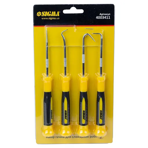 Набор крючков Sigma для слесарных работ 4шт 4003411 - фото 2