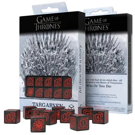 Набір кубиків Game of Thrones. Targaryen 10xD6 Dice Set (10 шт.) (GOT/00190166/2025/3/B) - фото 1