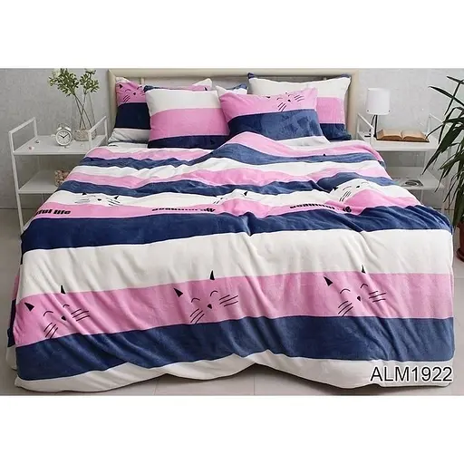 Комплект постельного белья TAG Tekstil микрофибра Евро 000267718 (ALM1922)