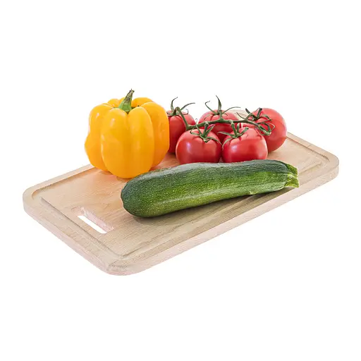 Доска кухонная разделочная деревянная из бука 35х20 см с жёлобом, Woodly Бежевый 86488 - фото 2