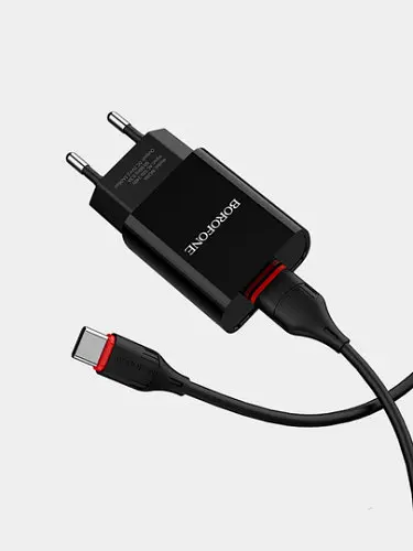 Зарядный набор блок с кабелем micro-USB Borofone BA19A 1 usb 1a - фото 1