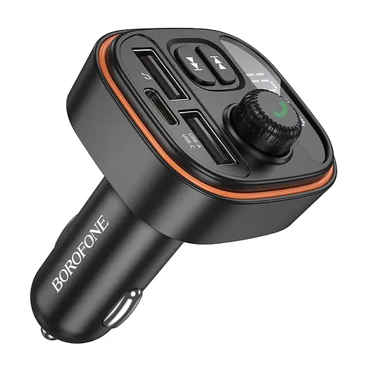 АЗП з FM-модулятором BOROFONE BC59 Heroic car BT FM transmitter Black - фото 8