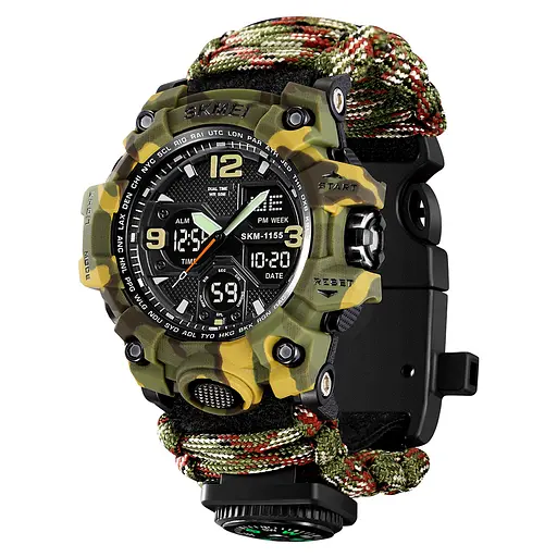 Наручний годинник чоловічий 1155BNCMGN Camo Green Skmei acs0030846 - фото 3
