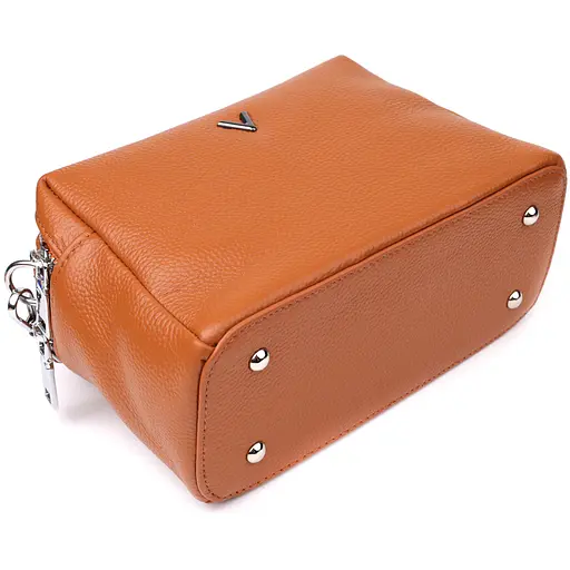 Женская сумка Vintage из натуральной кожи с двойным внутренним пространством 22.5х14х9.5 см sum0027587 - фото 5