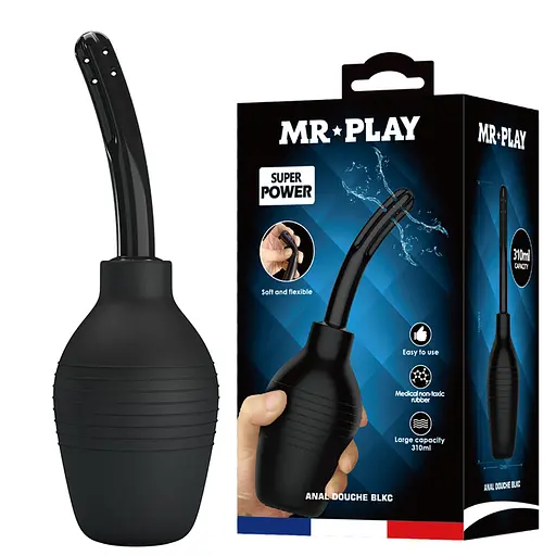 Анальний душ MR Play Anal Douche BLKC 310 мл (чорний) - фото 2