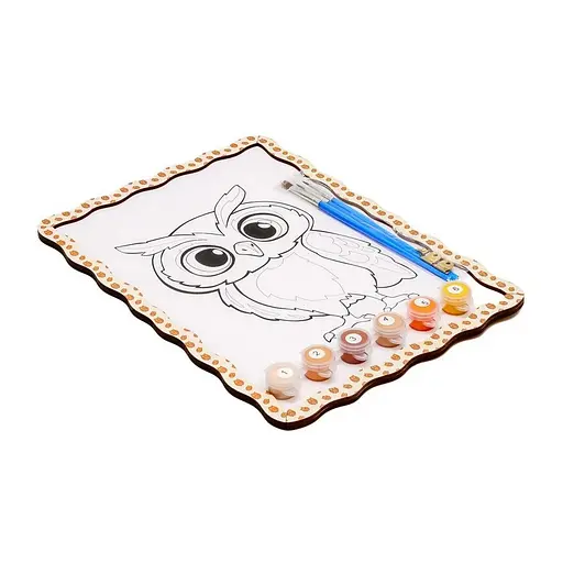 Дитячий набір для розпису по дереву "Сова" PuzzleOK Puz-22964 формат А4 - фото 2