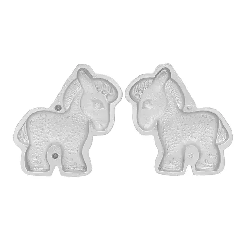 Форма алюмінієва "Віслючок" для випікання святкового цільного кексу 15.5х15.5х5.5 см, Ласунка Золотистий 85017 - фото 1