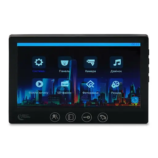 Відеодомофон 7" Light Vision AMSTERDAM FHD Black (82-00205) - фото 2