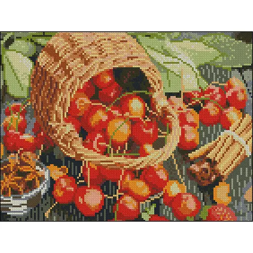 Алмазна мозаїка Strateg Смачний кошик 30х40 см без підрамника (ZAV3040-53) - фото 1