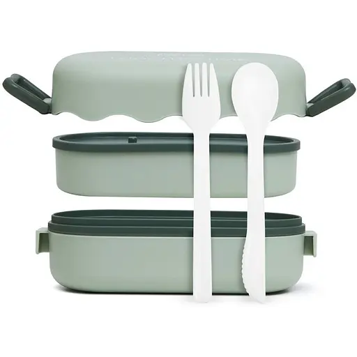 Ланч-бокс Fissman двойной 19х9х8.7см зеленый (16744) - фото 5