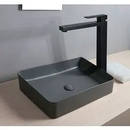 Смеситель для раковины высокий Paffoni Elle без донного клапана black matt EL081NO, Черный матовый - фото 3