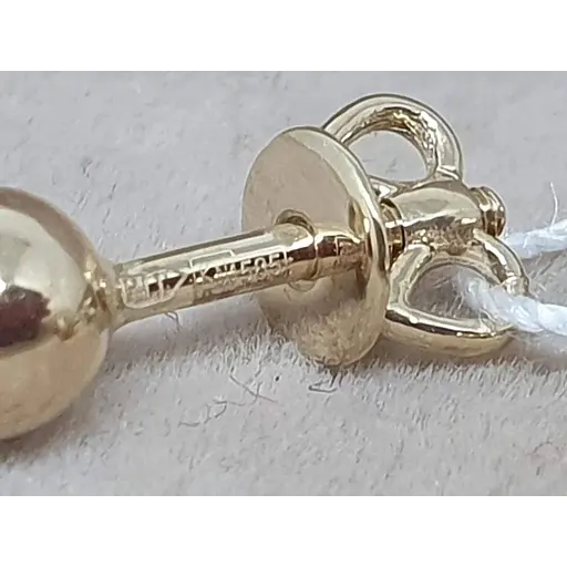 Золотые серьги-пуссеты Favoritum Шарики. 210115_5_Л - фото 4