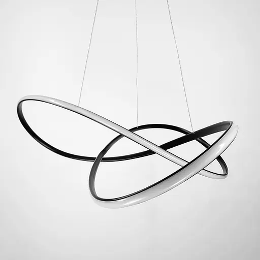 Підвісна люстра TRIO COURSE у чорному каркасі Ø 100 см | Арт. SG 6-1000 BK | Line F - фото 3