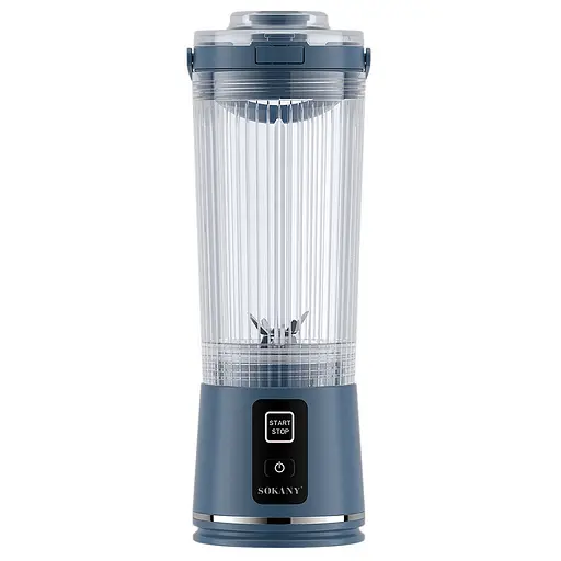 Портативний блендер Sokany SK-01023BL для смузі на акумуляторі 500 мл USB блендер пляшка фітнес шейкер соковичавниця Синій