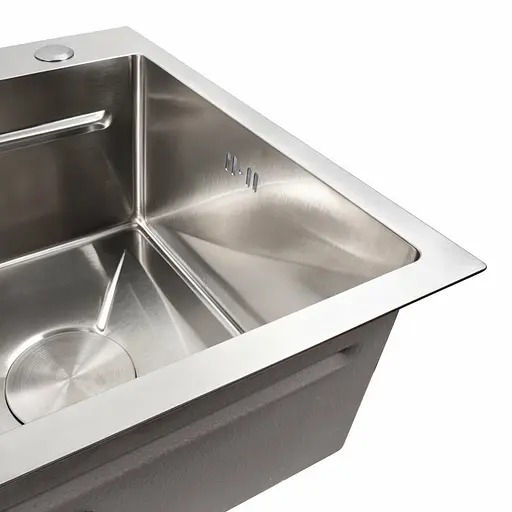 Кухонна мийка нержавійка CM 75x46B Platinum Handmade, Нержавіюча сталь - фото 8