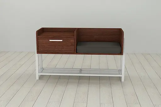 Банкетка з тумбочкою Ferrum-decor Бланка 540x1000x320 метал Білий ДСП Венге 16 мм (FRD-105304) - фото 4