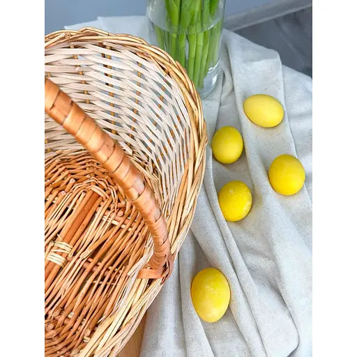 Великодній кошик із лози з однією ручкою Закарпаття Коричневий - фото 5