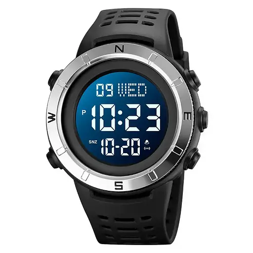 Чоловічий спортивний годинник Skmei 2015 (Чорний з чорним циферблатом S) - фото 2