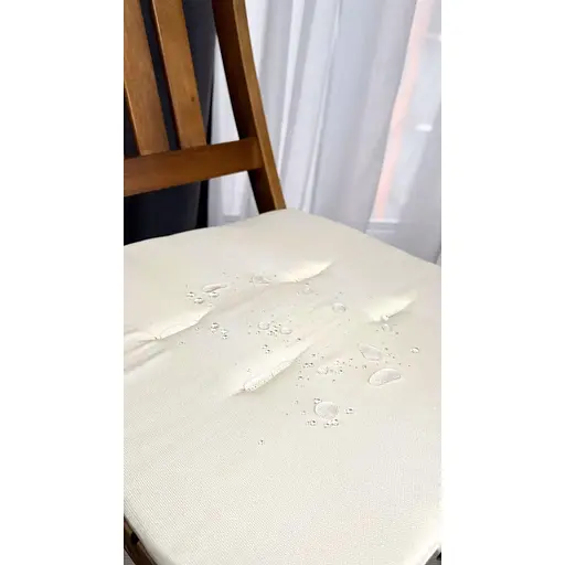 Водоотталкивающая подушка на стул Ваниль однотон (2 шт.) - фото 7