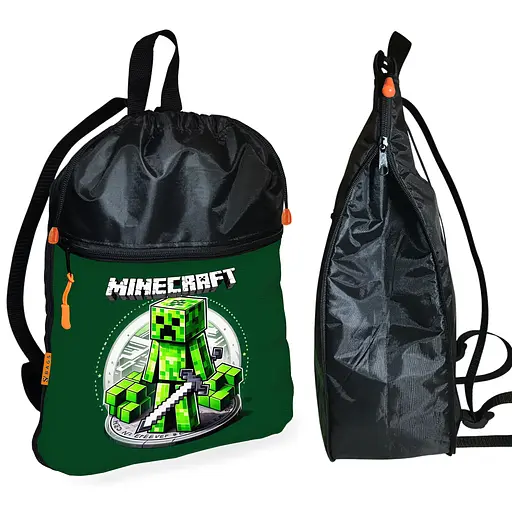 Рюкзак-мешок для обуви,спортивной формы Майнкрафт "Minecraft" детская сумка для сменки с расширителем (01292)