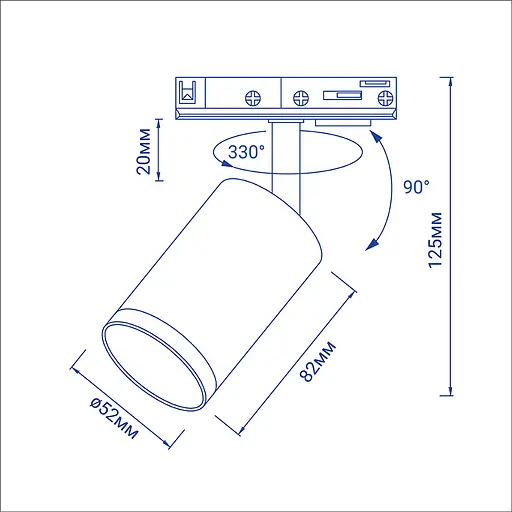 Трековый светильник Feron ML333 под лампу черный - фото 3