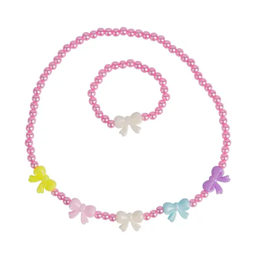 Набор украшений Летние бантики (ожерелье, браслет) 2шт