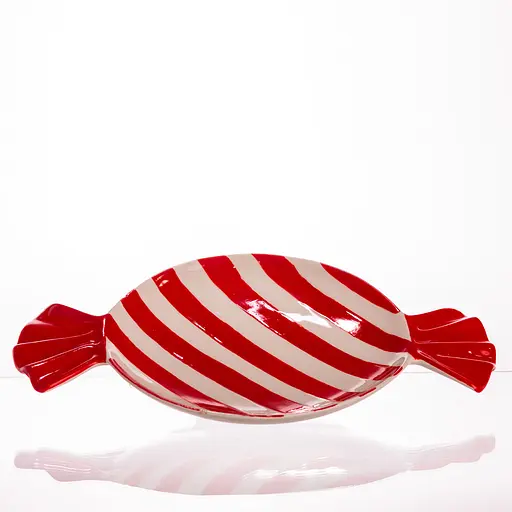 Новогодняя тарелка из фарфора в форме конфеты Ø15.5 см тарелка для десертов Yiwu CR-1-25 - фото 3