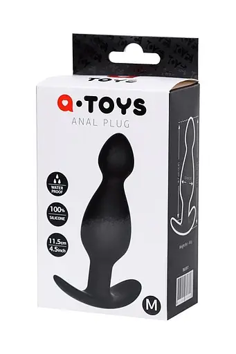 Анальна пробка A-Toys Anal Plug S 11.5 см (чорний) - фото 6
