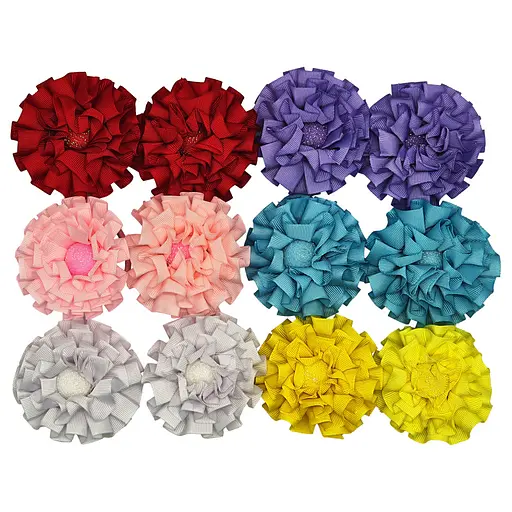 Дитяча резинка для волосся Півонії La-beauty 0108-027, 12 штук - фото 1