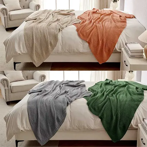 Плед - Покрывало Lovely Svi Вязаные 130 x 160 см - Все Сезоны Серый (171025) - фото 4