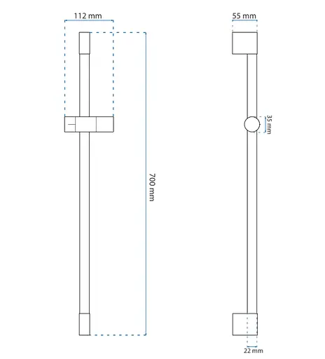 Душова стійка Rea 01 хром REA-P5982 Хром - фото 2