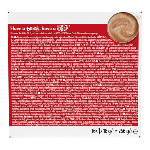 Уценка. Смесь для приготовления напитка Nescafe Kit Kat Dolce Gusto сухая ароматизированная с молоком и какао 256 г (16 шт. х 16 г) - фото 5