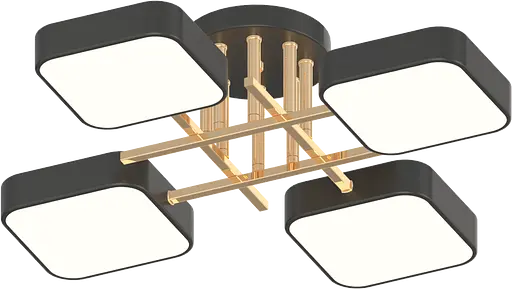 Люстра XI3350-4 черный + золото