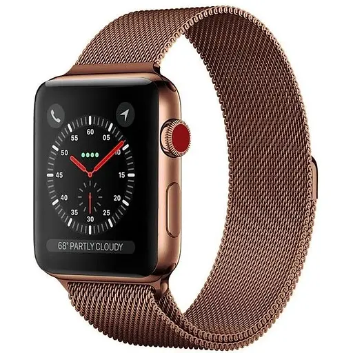 Ремешок Creasted для часов Milanese loop steel bracelet Apple watch, 38 40 мм Bronze