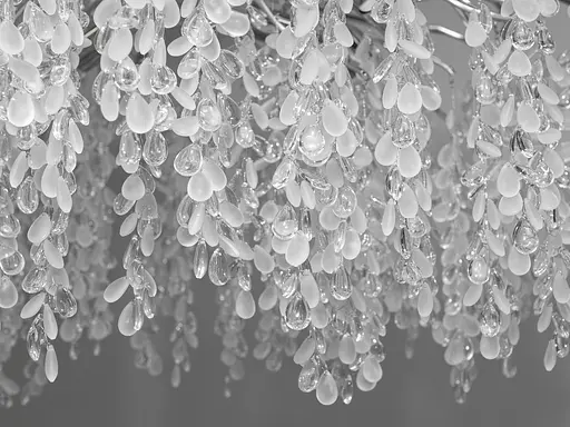 Сучасна алюмінієва кришталева люстра "Гліцинія", 9 ламп, хром - фото 4