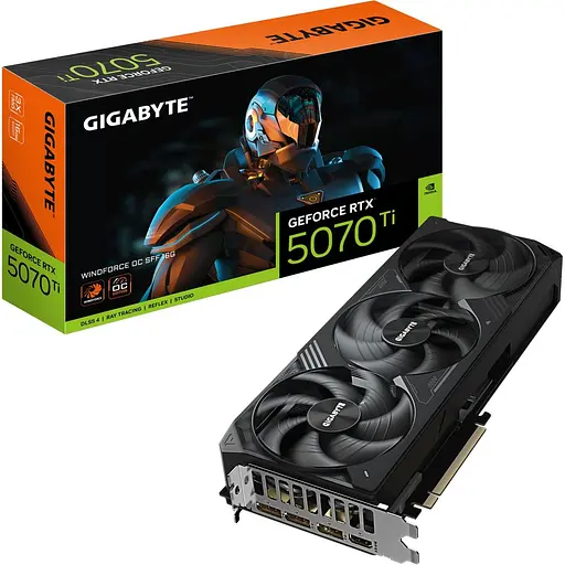Видеокарта Gigabyte GeForce RTX 5070 Ti Windforce SFF OC 16G GV-N507TWF3OC-16GD EU (125988) - фото 10