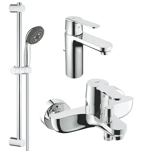 Набор смесителей 3 в 1 для ванной комнаты Grohe QuickFix Get M-Size UA202701MQ Хром - фото 1