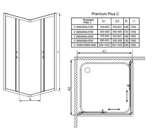Душова кабіна Radaway Premium Plus C 90x90x190 скло коричневе 30453-01-08N - фото 4