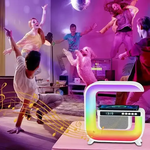 Аккумуляторный ночник G-Smart G3 mini RGB с Bluetooth колонкой и зарядкой для телефона - фото 6