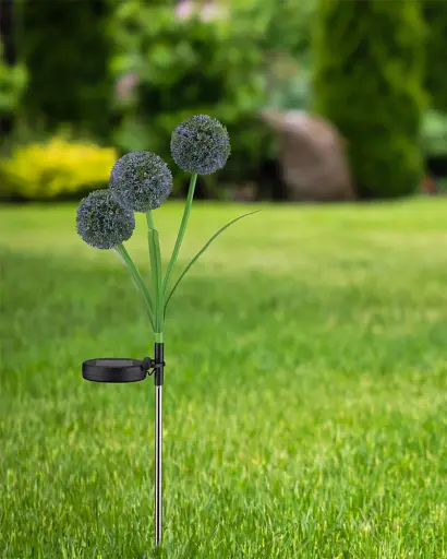 Вуличний світильник на сонячній батареї Goldlux 329509 Allium LED 6500K IP44 зелений - фото 2