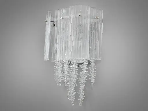 Бра з кришталю на 2 лампи, хром - фото 2