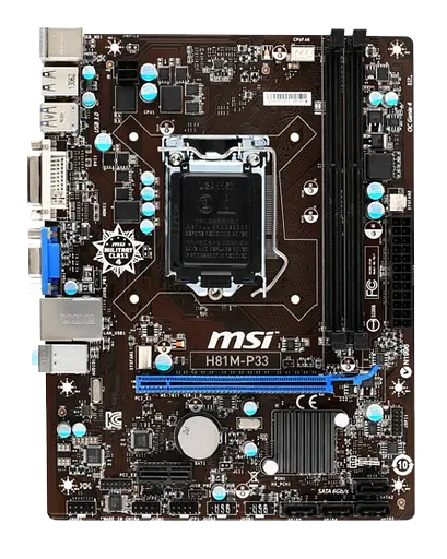 Материнська плата MSI H81M-P33 LGA 1150 (H81M-P33) Б/В
