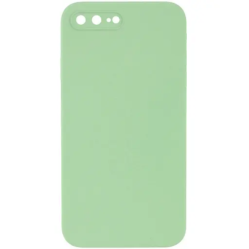 Чехол Silicone Case Square Full Camera Protective AA No Logo для Apple iPhone 7 plus/8 plus 5.5 Мятный/Mint