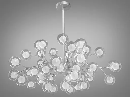 Якісно нова люстра "Світлячок", 45ламп, хром сатин - фото 2