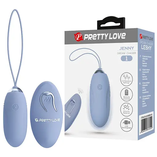 Віброяйце Pretty Love Jenny 7 см блакитний - фото 6